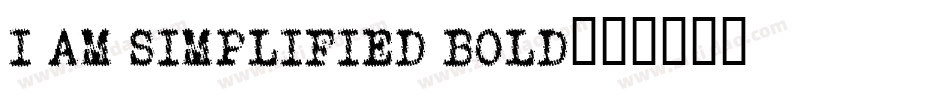 I am simplified Bold字体转换